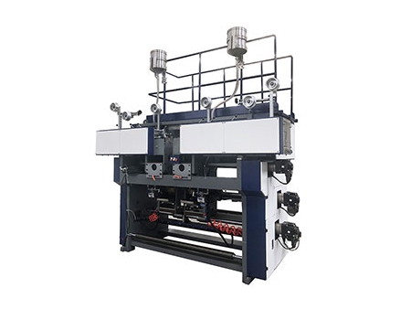 Máquina para fabricação de sacos de papel kraft com alimentação por rolo, corte em J, alças torcidas/planas e dobra superior