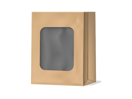 Máquina para fabricação de sacos de papel kraft com visor