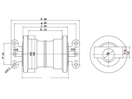 Rolete de esteira para escavadeira Volvo EC210