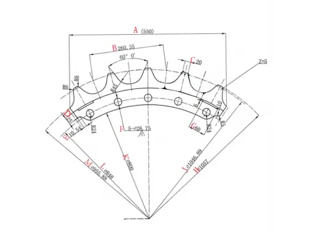 Segmentos de roda motriz D275