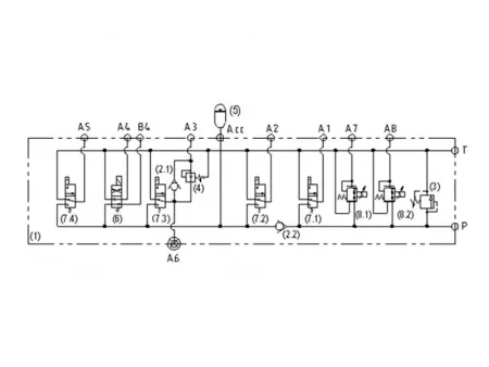 MPSB-W Bloco manifold de válvula de retenção pilotada
