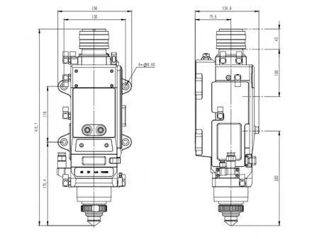 Cabeçote de corte para laser de fibra com foco automático (15kW)
