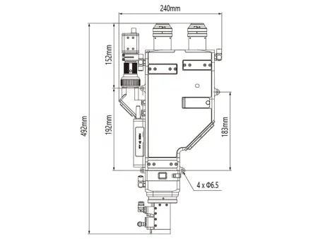 Cabeçote de soldagem a laser híbrida de comprimento de onda duplo de 8 kW