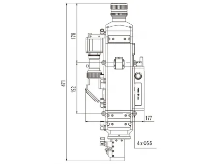 Cabeçote de soldagem a laser oscilante de eixo único de 20 kW