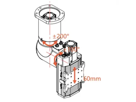 Eixo rotativo para cabeçote de corte a laser em fibra