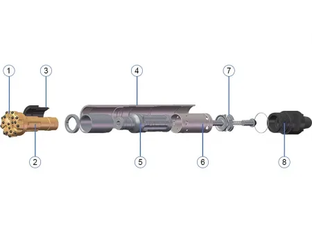 Série SPM-A  Martelo down-the-hole (DTH) sem tubo de ar (sem válvula de pé)