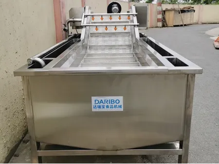 Lavadora de vegetais por borbulhamento com esteira, DRB-QX3000
