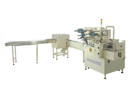 Embaladora Flow Pack Horizontal, SF-G (Embalagem Multi-Servo para Biscoitos na Vertical)
