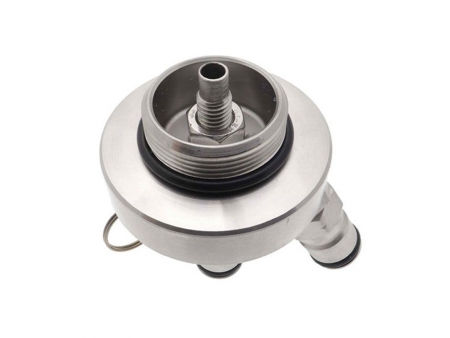 Válvula Extratora em Aço Inoxidável com Terminal Ball Lock Duplo/Conector de Engate Rápido para Barril de Cerveja