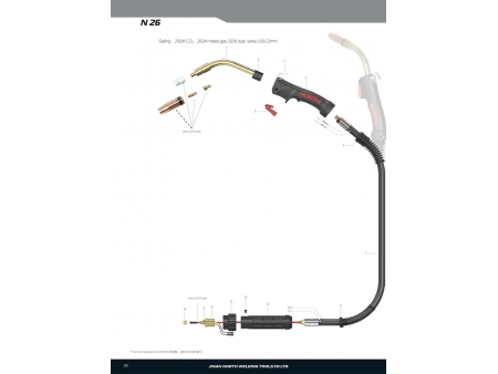 Tocha de solda MIG/MAG N26