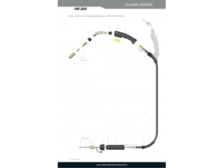 Tocha de solda MIG/MAG NB200