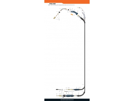 Tocha de solda MIG/MAG SNQ200