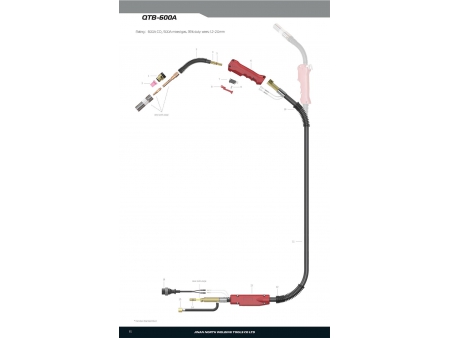 Tocha de solda MIG/MAG QTB-600A