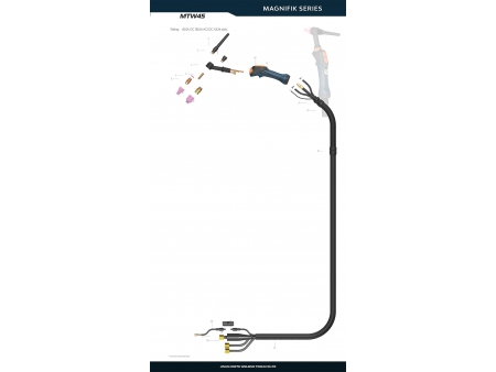 Tocha de solda TIG, MTW45