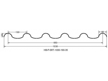 Telha de resina sintética ASA  (R-1030)