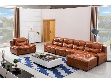 Sofás de couro genuíno contemporâneo GF056