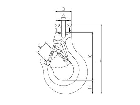 Gancho clévis de içamento em liga de aço SLR014