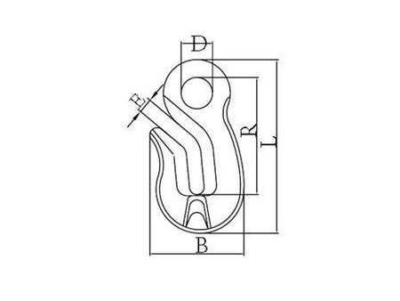 Gancho olhal em liga de aço de garganta profunda