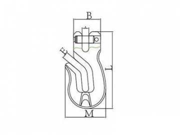 Gancho clévis em liga de aço de garganta profunda
