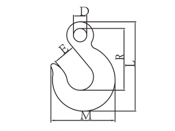 Gancho olhal deslizante em aço carbono e aço de liga forjado