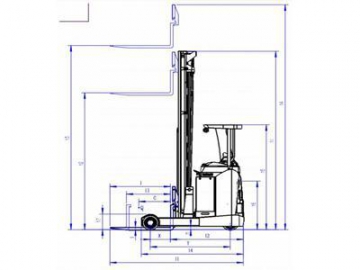 Empilhadeira/Empilhador eléctrica/o retrátil 2,000kg FRB