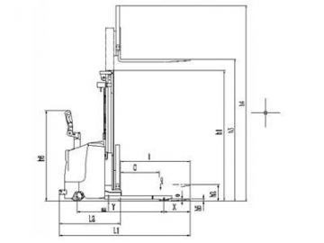 Stacker elétrico 1,000-2,000kg XEK