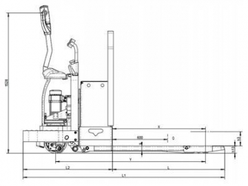 Porta-paletes elétrico 3,600kg