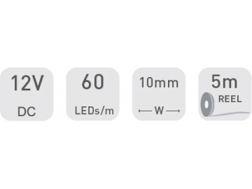 D760 12V 10mm  Fita LED comercial