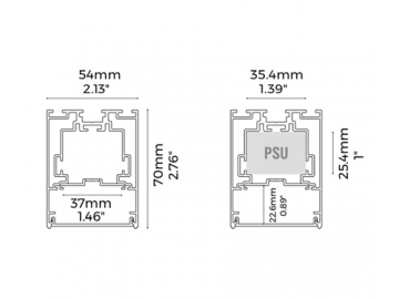 LS5470(F)  Perfil de alumínio LED