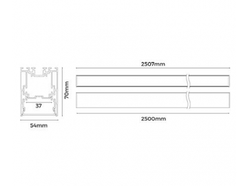 Perfil de alumínio para luminária LED linear  LS5470