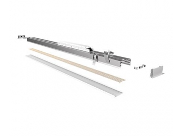 Perfil de alumínio para luminária LED linear embutida  LE6935