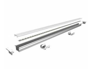 Perfil de alumínio para lâmpada LED linear embutida  LE2513