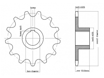 Roda dentada para esteiras