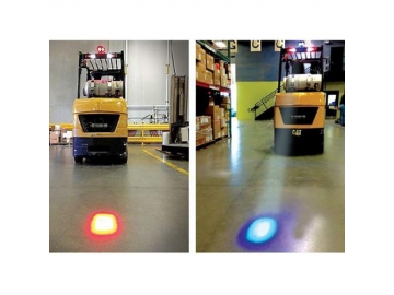 Holofote com 4 LEDs de segurança azul para empilhadeira