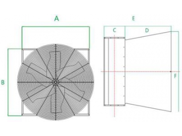 Exaustor axial de grande capacidade, Modelo DJF(C)