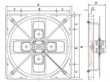 Ventilador axial de transmissão direta