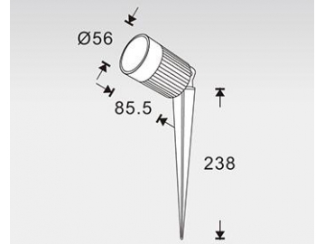 Espeto Spot LED COB para paisagismo de exteriores SC-J103