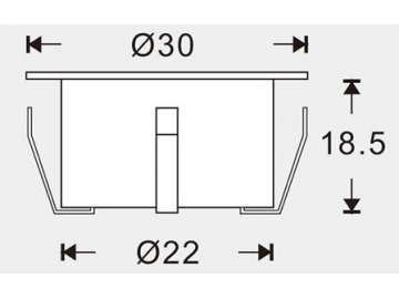 Spot LED de embutir para deck e degraus de exteriores com baixa potência SC-B105B
