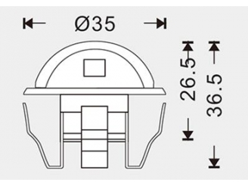 Spot LED de embutir para escadas e luz meia lua para degraus de exterior SC-B106A