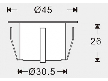 Spot de embutir LED para deck e degraus de exteriores SC-B109A