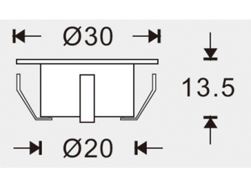 Luminária de embutir LED para deck SC-B112