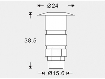 Spot LED embutido decorativo para exteriores SC-F102