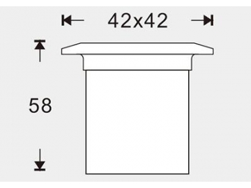 Luminária LED quadrada embutida para deck SC-F107