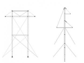 Torre de restauração de emergência em liga de alumínio (treliça)