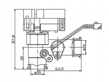 Sensor de fluxo de água com servo válvula