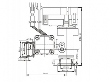 Sensor de fluxo de água com servo válvula