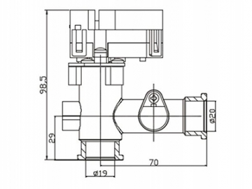 Sensor de fluxo de água com servo válvula