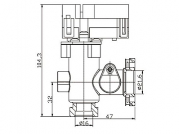 Sensor de fluxo de água com servo válvula