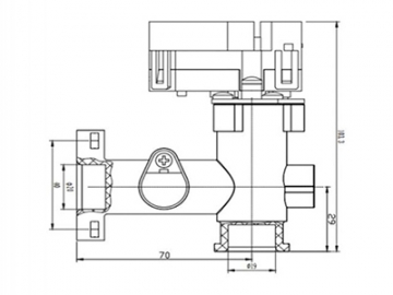 Sensor de fluxo de água com servo válvula