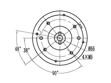 Motor de acionamento 120-250W, PMDC motor escovado ZD068B1